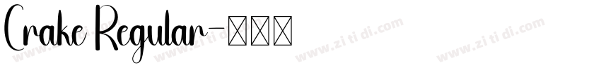 Crake Regular字体转换